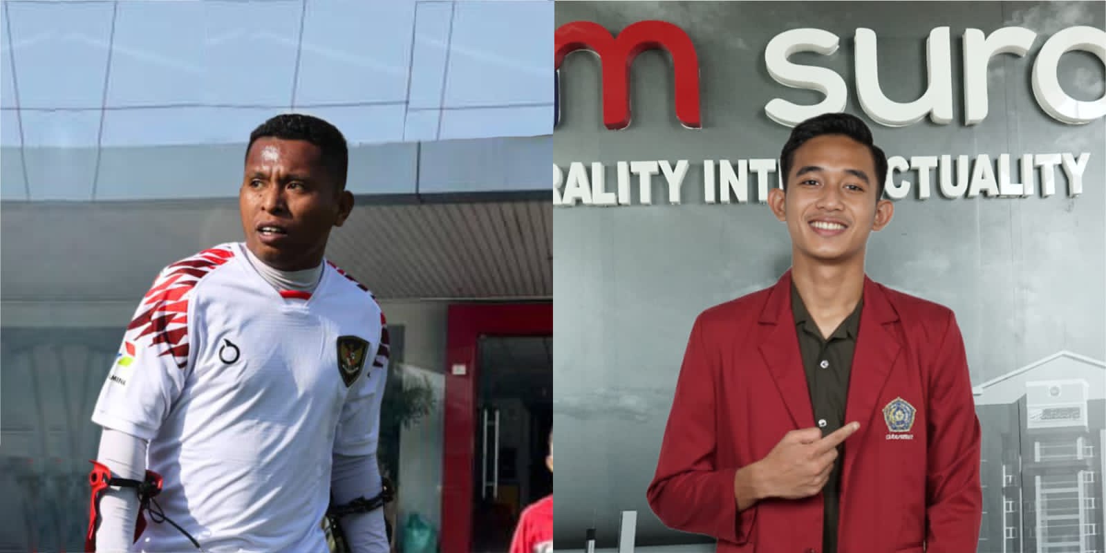 Foto: Rizky Ridho Ramadhani dan Rilus Siko, mahasiswa UMSURA yang masuk nominasi Santini JMTV Awards 2025