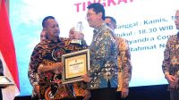 Foto: Resepsi HPN 2026 dan HUT PWI ke-80 di Dyandra Convention Center Surabaya dengan penyerahan penghargaan tokoh nasional