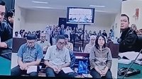 Foto: Suasana sidang di Pengadilan Tipikor Surabaya saat hakim menolak eksepsi terdakwa korupsi Pelindo
