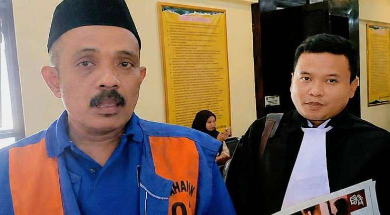 Foto: Terdakwa Subhan dan kuasa hukum Moh. Taufik, S.I.Kom., S.H., M.H.
