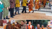 Foto: Rombongan 57 bhikkhu peserta Indonesia Walk for Peace 2026 saat disambut Pemerintah Kabupaten Madiun di Pendopo Ronggo Djumeno Caruban. Foto: Rombongan 57 bhikkhu peserta Indonesia Walk for Peace 2026 saat disambut Pemerintah Kabupaten Madiun di Pendopo Ronggo Djumeno Caruban.