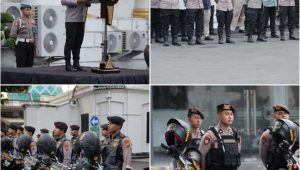 Foto: Kapolrestabes Surabaya Kombes Pol Luthfi Sulistiawan memimpin peningkatan patroli pengamanan rumah kosong saat libur Iduladha 1447 Hijriah di Surabaya.