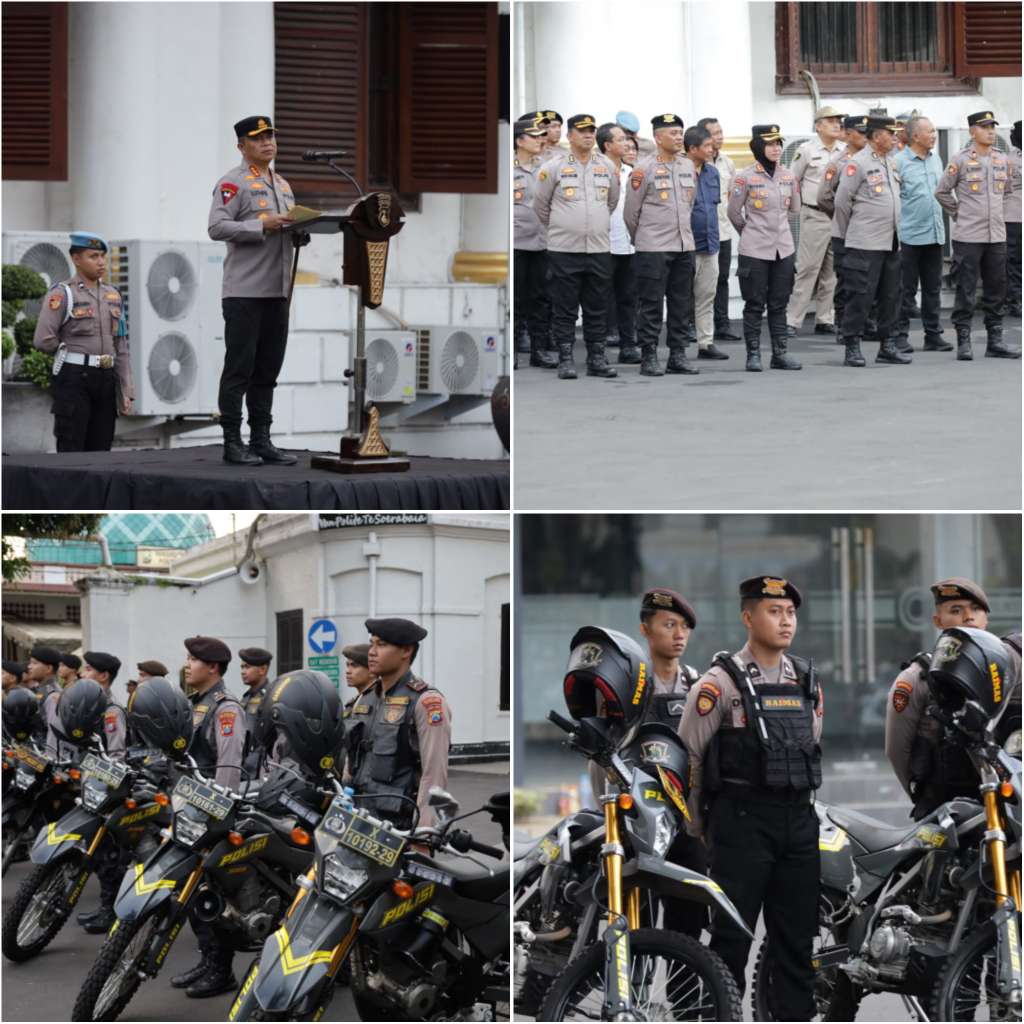 Foto: Kapolrestabes Surabaya Kombes Pol Luthfi Sulistiawan memimpin peningkatan patroli pengamanan rumah kosong saat libur Iduladha 1447 Hijriah di Surabaya.