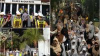 Foto: Personel Polres Madiun Kota mengikuti apel pengamanan takbir keliling Idul Adha 1447 Hijriah di halaman Mapolres Madiun Kota.