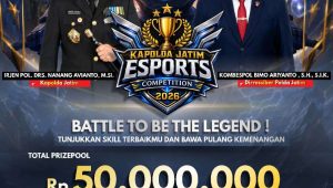 Foto: Turnamen Esport Piala Kapolda Jatim 2026 resmi digelar Polda Jawa Timur dalam rangka Hari Bhayangkara ke-80 dengan hadiah Rp50 juta.
