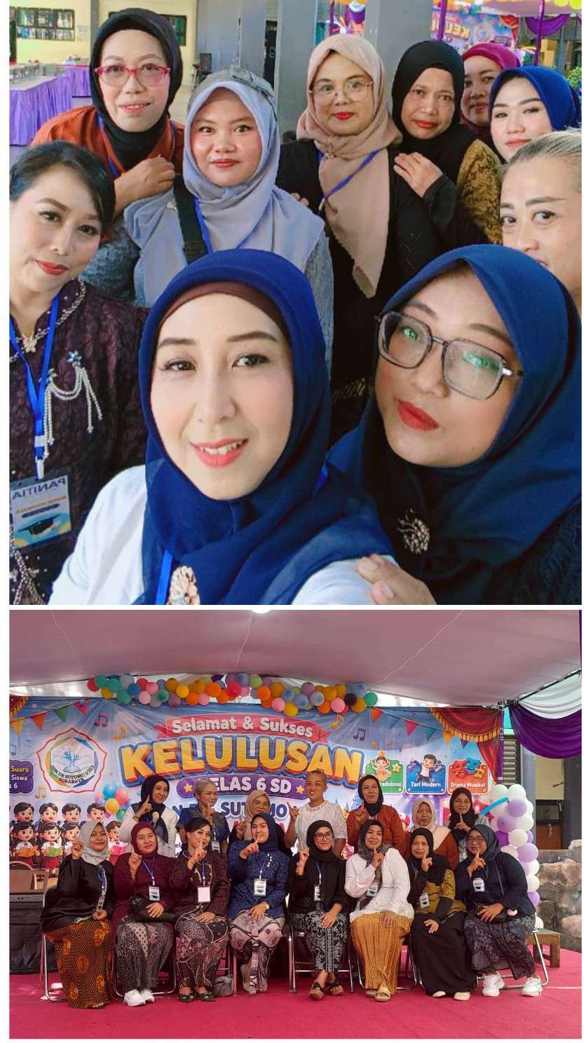 Foto: Para panitia acara pelepasan kelas VI SDN Dr.Soetomo 1 Surabaya yang terdiri dari para wali murid
