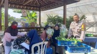 Foto: Bhabinkamtibmas Perak Barat mendampingi panen sayuran hidroponik bersama Kelompok Wanita Tani Dorang Cinta di Surabaya dalam mendukung program ketahanan pangan nasional.