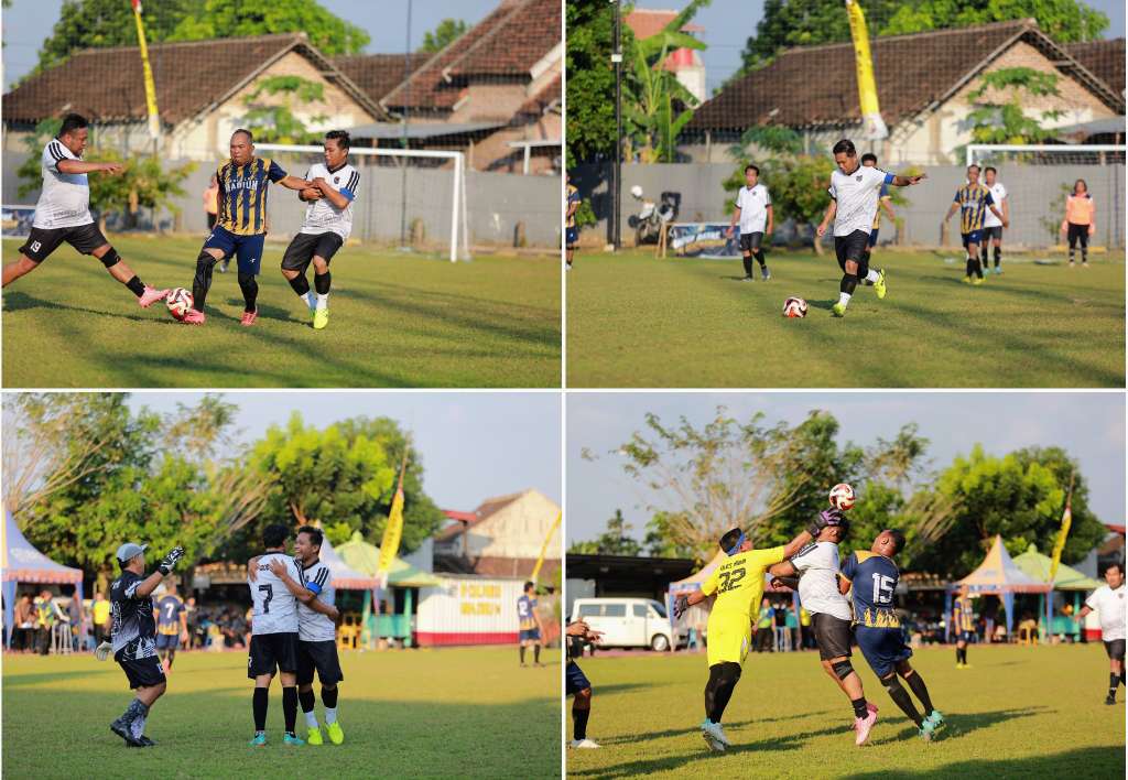Foto: Pemain Sparta Pena FC merayakan keberhasilan menjadi juara Grup D Turnamen Mini Soccer Kapolres Madiun Cup 2026 di Lapangan Tri Brata Madiun.