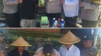 Foto: Kapolsek Kenjeran menyerahkan bantuan bibit, pupuk, dan obat pertanian kepada Poktan Nandur Makmur di Tambak Wedi Surabaya untuk mendukung ketahanan pangan nasional