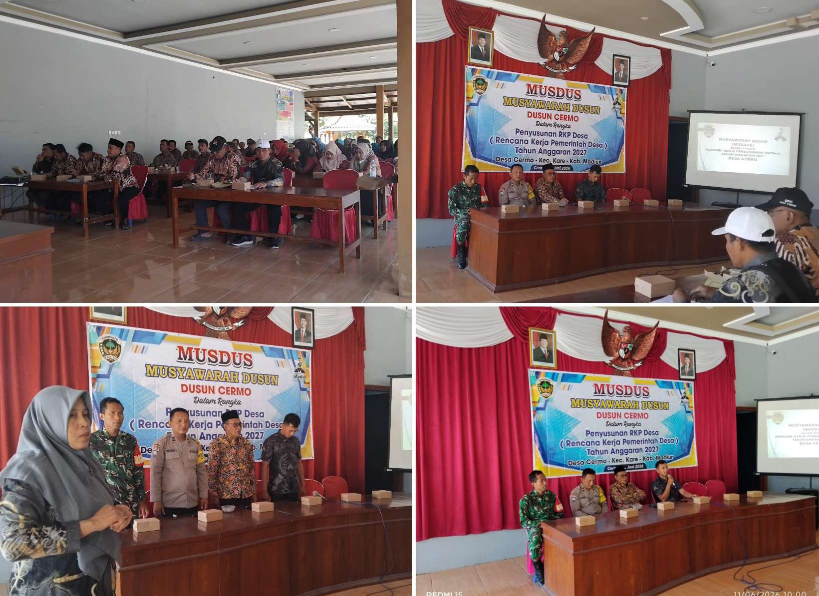 Foto: Kepala Desa Cermo Sukiman memimpin Musyawarah Dusun penyusunan RKP Desa Tahun Anggaran 2027 di Desa Cermo Kecamatan Kare Kabupaten Madiun