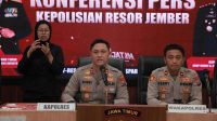 Foto: Kapolres Jember AKBP Bobby A Condroputra konferensi pers terkait kasus curanmor 18 TKP di kabupaten Jember Foto: Kapolres Jember AKBP Bobby A Condroputra konferensi pers terkait kasus curanmor 18 TKP di kabupaten Jember