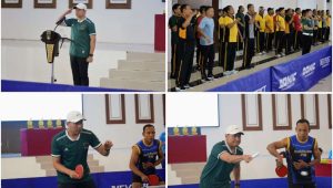 Foto: AKBP Rosyid Hartanto membuka Turnamen Tenis Meja Hari Bhayangkara ke-80 di Gedung Baradaksa Polrestabes Surabaya yang diikuti personel Polrestabes dan Polsek jajaran.