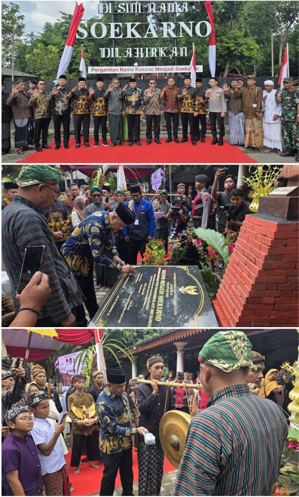 Foto: Brigjen Pol Langgeng Purnomo menyampaikan pesan kebangsaan dalam acara Ruwat Agung Soekarno di Situs Persada Soekarno Ndalem Pojok, Kediri, Jawa Timur.