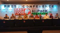 Foto: Daud Salim CEO Krista Exhibitions Group saat konferensi pers EastFood Indonesia Expo dan ALLPACK Surabaya 2026 di Grand City Surabaya. Foto: Daud Salim CEO Krista Exhibitions Group saat konferensi pers EastFood Indonesia Expo dan ALLPACK Surabaya 2026 di Grand City Surabaya.