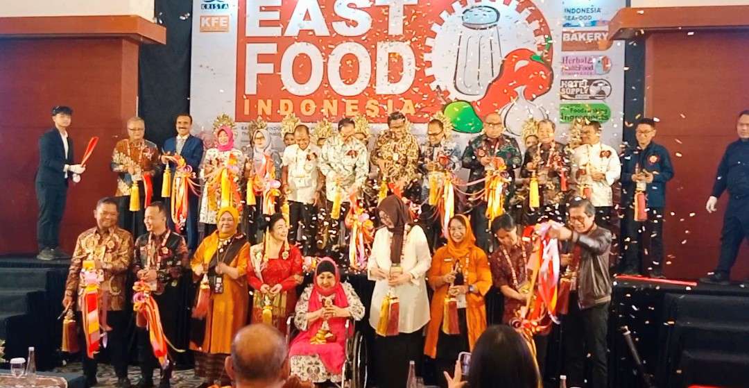 Foto: Pembukaan East Food Indonesia 2026 di Grand City Convex Surabaya yang diikuti ratusan peserta industri makanan dan minuman dari dalam dan luar negeri