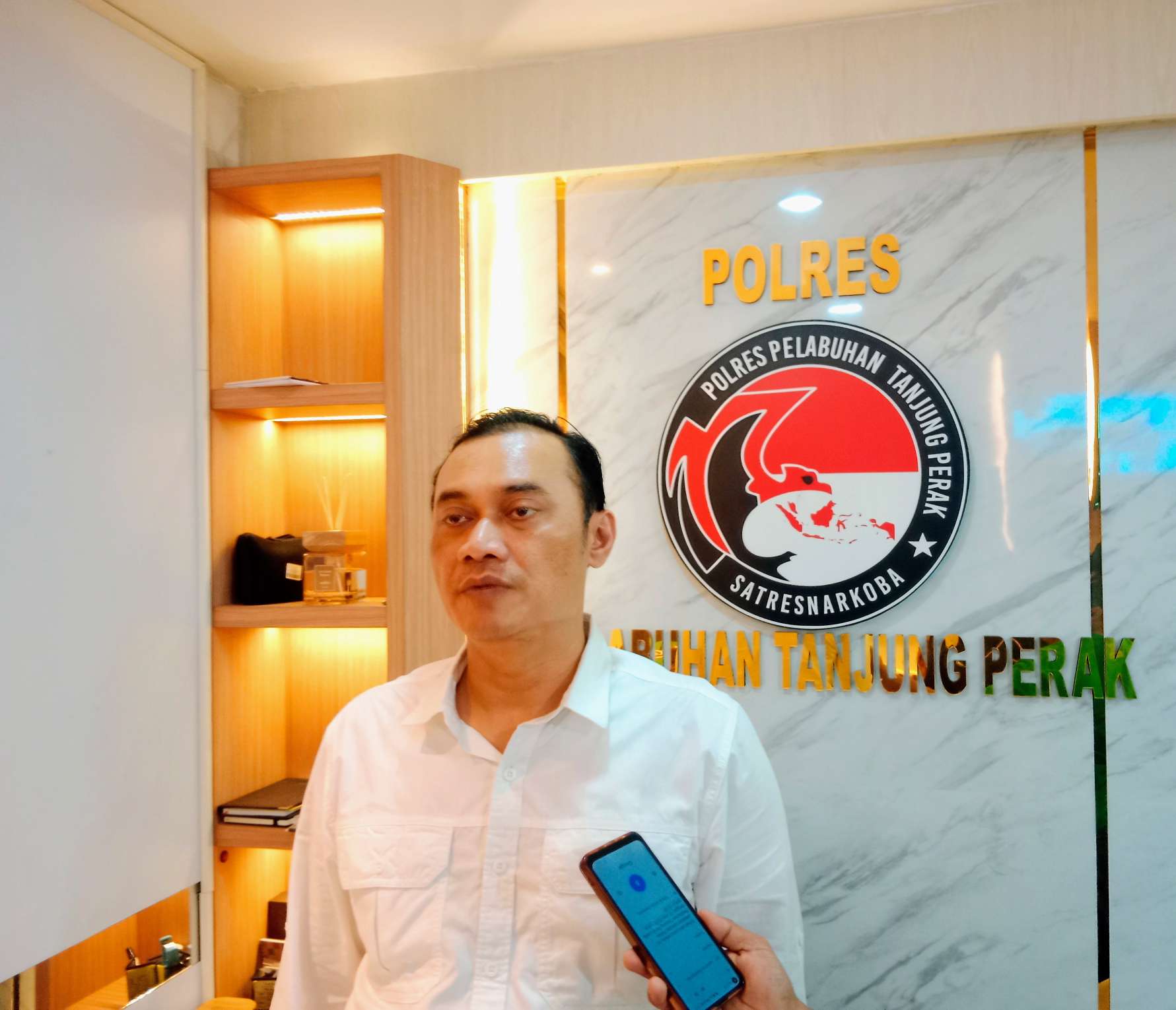 Foto: Kasat Narkoba Polres Pelabuhan Tanjung Perak, AKP Adik Agus Putrawan