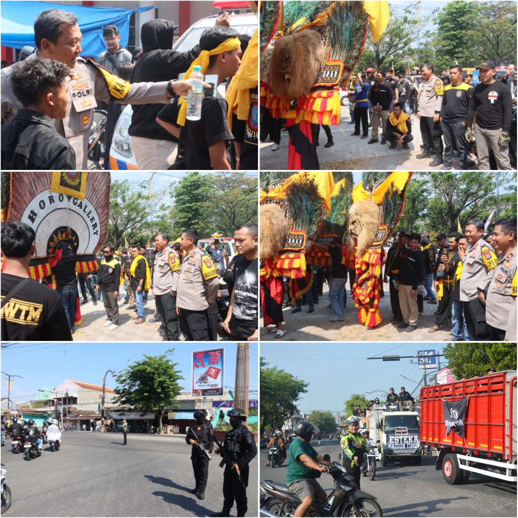 Foto: Kapolres Madiun Kota AKBP Wiwin Junianto mengapresiasi 983 personel gabungan yang sukses mengamankan rangkaian Operasi Aman Suro hingga Suran Agung di Kota Madiun.