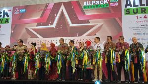 Foto: Pembukaan ALLPACK Surabaya 2026 dan East Beauty Pack Expo 2026 di Grand City Convention Hall Surabaya.