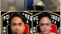 Foto: Unit Resmob Satreskrim Polrestabes Surabaya mengamankan dua tersangka begal beserta barang bukti sepeda motor, telepon genggam, dan senjata tajam di Surabaya. Foto: Unit Resmob Satreskrim Polrestabes Surabaya mengamankan dua tersangka begal beserta barang bukti sepeda motor, telepon genggam, dan senjata tajam di Surabaya.