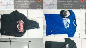 Foto: Polisi menunjukkan barang bukti dan para tersangka kasus pengeroyokan brutal di Jalan Raya Kendangsari Industri Surabaya.