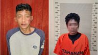 Foto: Polsek Rungkut menunjukkan dua pelaku curanmor beserta barang bukti sepeda motor hasil curian dan kunci T di Surabaya. Foto: Polsek Rungkut menunjukkan dua pelaku curanmor beserta barang bukti sepeda motor hasil curian dan kunci T di Surabaya.