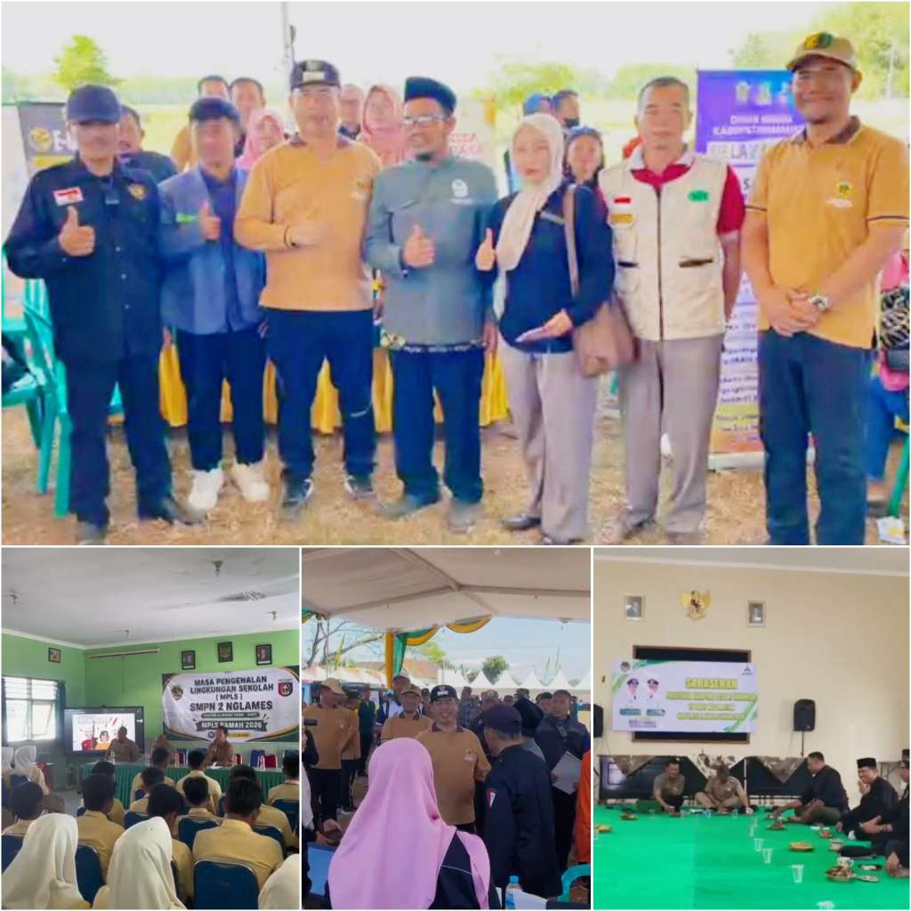 Foto: Bupati Madiun bersama Bakesbangpol saat Sarasehan Kampung Pesilat Indonesia dan Sosialisasi Paskibraka dalam rangka Bahana Bersahaja di Desa Dempelan Kabupaten Madiun.
