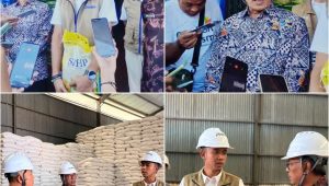 Foto: Pemimpin Cabang BULOG Madiun bersama Pemerintah Kabupaten Madiun dan insan media mengikuti kegiatan uji tanak Cadangan Beras Pemerintah di Gudang Jeruk Gulung, Balerejo, Kabupaten Madiun.