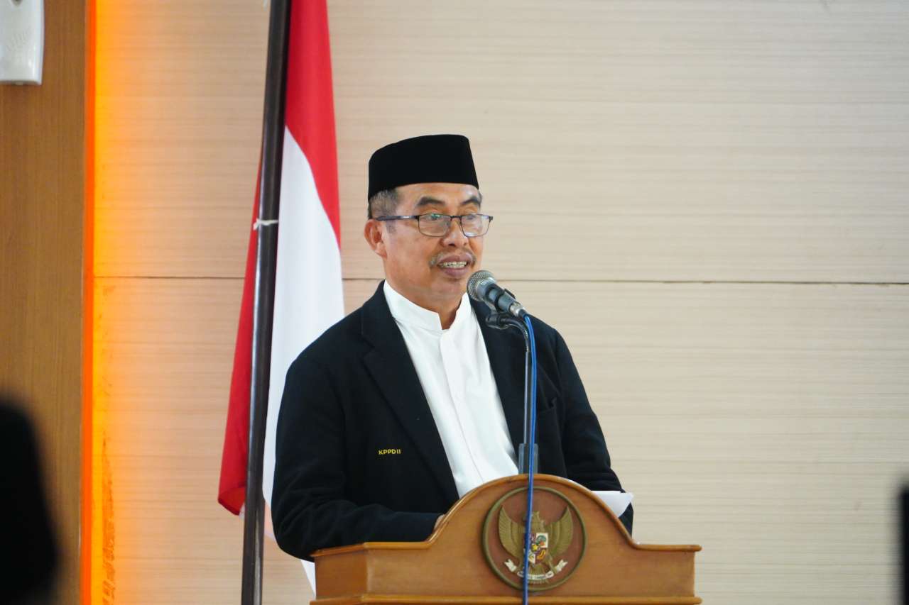 Foto: Bupati Madiun Hari Wuryanto menghadiri pelantikan dan pengukuhan pengurus FOR SANTRI Sub Korwil 7 di Puspem Caruban.