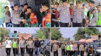 Foto: Kapolres Madiun AKBP Ridwan Maliki bersama Karoops Polda Jatim Kombes Pol. Joni Iskandar meninjau pengamanan Pengesahan Warga Baru IKS PI Kera Sakti di Padepokan Wonoasri, Kabupaten Madiun.