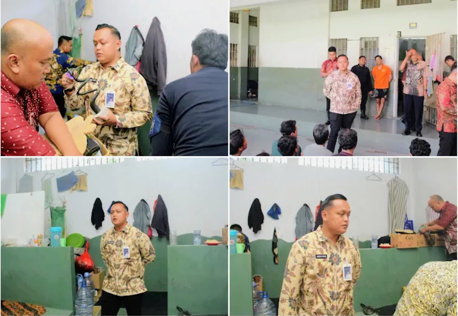 Foto: Petugas Rutan Kelas I Surabaya melakukan penggeledahan blok hunian untuk memperketat pengawasan dan mencegah peredaran narkoba serta handphone ilegal.