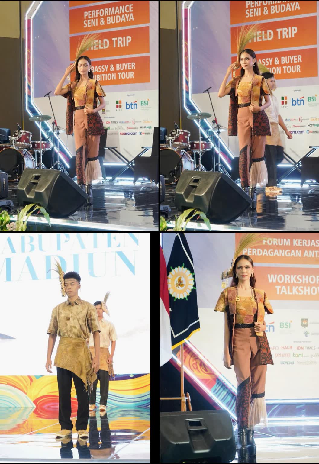 Foto: Wastra Kabupaten Madiun tampil dalam Fashion Show Wastra Nusantara APKASI Otonomi Expo 2026