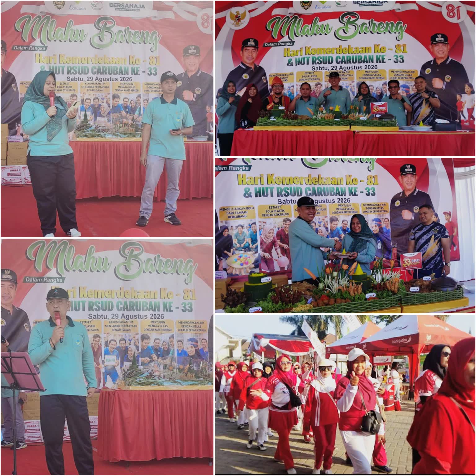 Foto: HUT ke-33 RSUD Caruban Kabupaten Madiun diikuti jajaran karyawan dan tenaga kesehatan