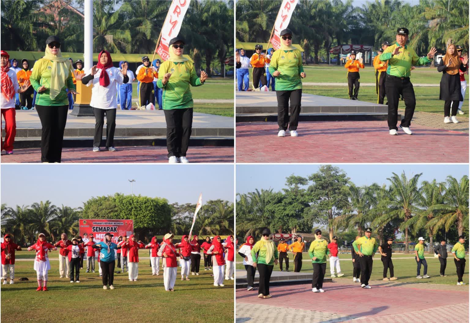 Foto: Semarak Merah Putih KORMI Kabupaten Madiun di Alun-Alun Reksogati Caruban diikuti masyarakat dan komunitas olahraga