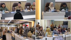 Foto: Bupati Madiun Hari Wuryanto menerima kunjungan kerja Wakil Bupati Kuningan Tuti Andriani dalam studi tiru implementasi KPBU APJ di Puspem Caruban, Kabupaten Madiun.