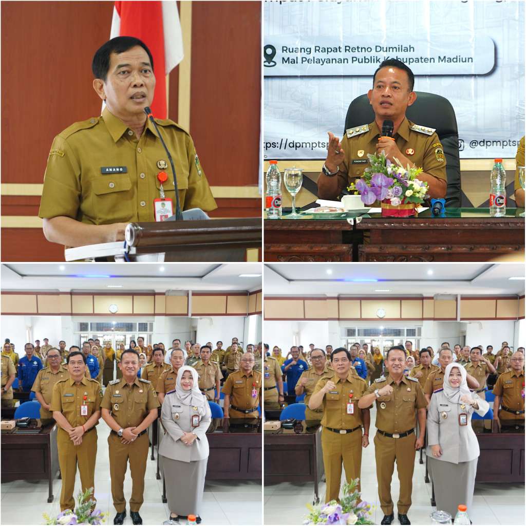 Foto: Wakil Bupati Madiun dr Purnomo Hadi meluncurkan program Jempol Mas Har untuk mempercepat pelayanan perizinan usaha