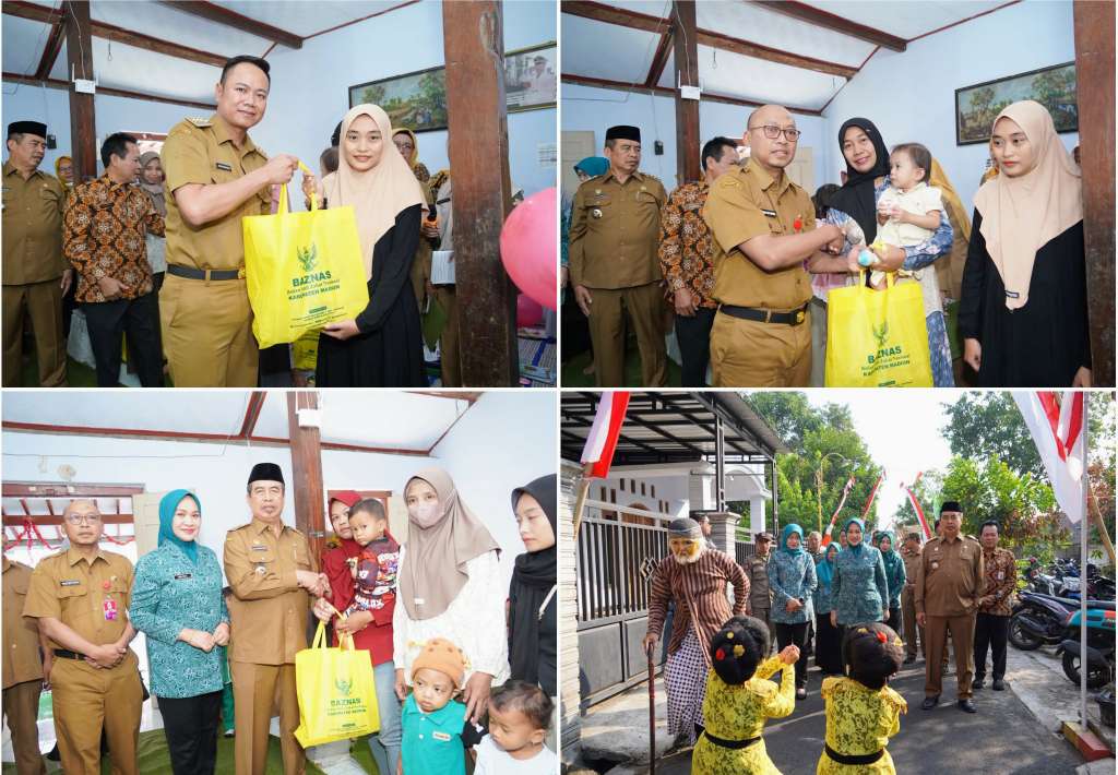 Foto: Bupati Madiun Hari Wuryanto saat membuka Monitoring dan Evaluasi Bulan Timbang Serentak 2026 di Desa Uteran, Kecamatan Geger.