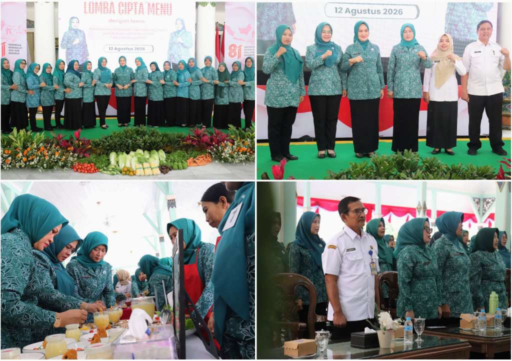 Foto: Lomba Cipta Menu PMT berbahan pangan lokal hasil pemanfaatan pekarangan Kabupaten Madiun 2026