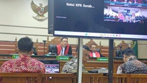 Foto: Bupati Ponorogo nonaktif Sugiri Sancoko usai menjalani sidang vonis di Pengadilan Tipikor Surabaya.