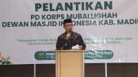 Foto: Bupati Madiun Hari Wuryanto menghadiri pelantikan PD KM DMI Kabupaten Madiun periode 2026–2031 di Hotel Setia Budi Kota Madiun