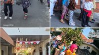 Foto: Karnaval HUT RI ke-81 warga RW 04 Kupang Panjaan Surabaya dengan pakaian adat Nusantara