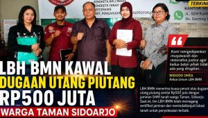Foto: LBH BMN mendampingi warga Taman Sidoarjo dalam penyelesaian dugaan utang piutang Rp500 juta