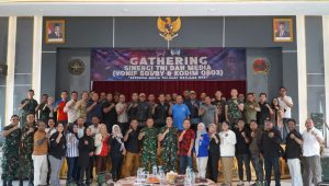 Foto: Gathering Kodim 0803 Madiun dan Yonif 501 BY bersama insan media se-Madiun Raya