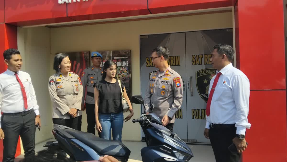 Foto: Honda Vario 125 milik karyawan Toko Emas Omega Moria Caruban yang diduga dicuri dan berhasil diamankan polisi