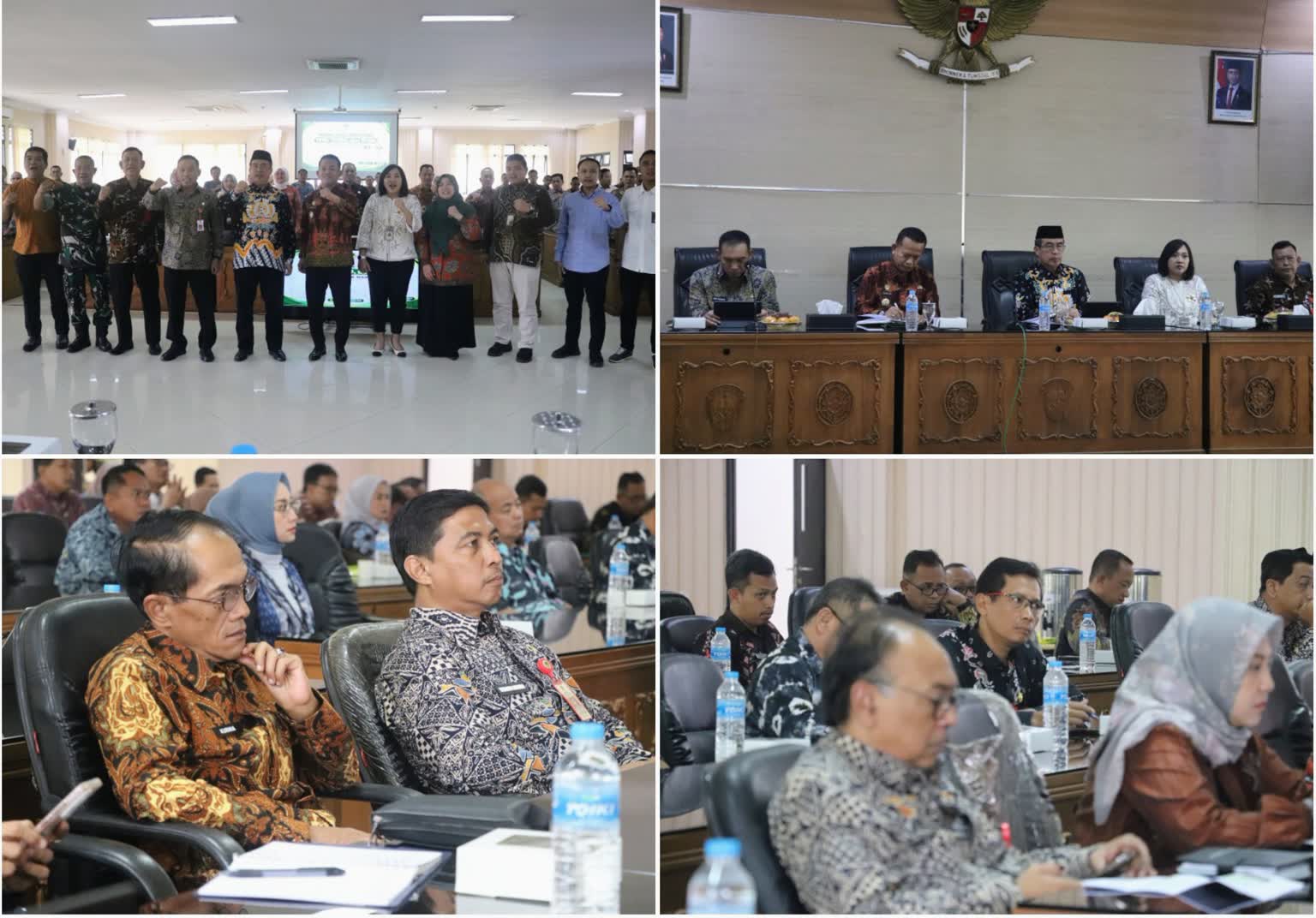 Foto: Bupati Madiun H. Hari Wuryanto saat menghadiri HLM TPID TP2DD dan TP2ED di Pusat Pemerintahan Kabupaten Madiun