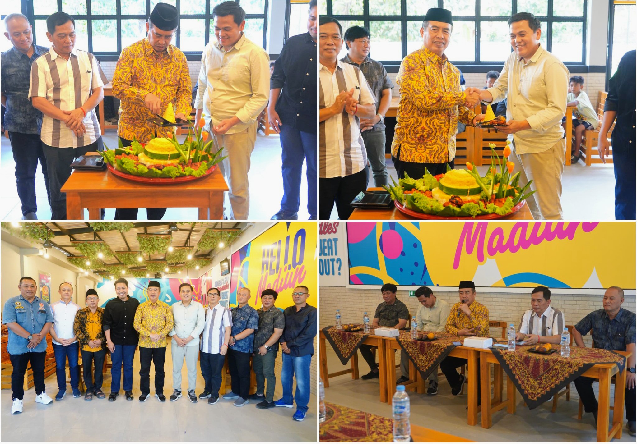 Foto: Bupati Madiun Hari Wuryanto menghadiri peresmian Mie Gacoan Caruban dan mendorong kemitraan dengan UMKM lokal.