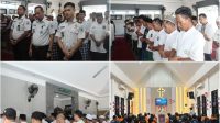 Foto: Doa bersama lintas agama keluarga besar Rutan Kelas I Surabaya untuk korban KMP Virgo Transport 8 pada Rabu 16 September 2026