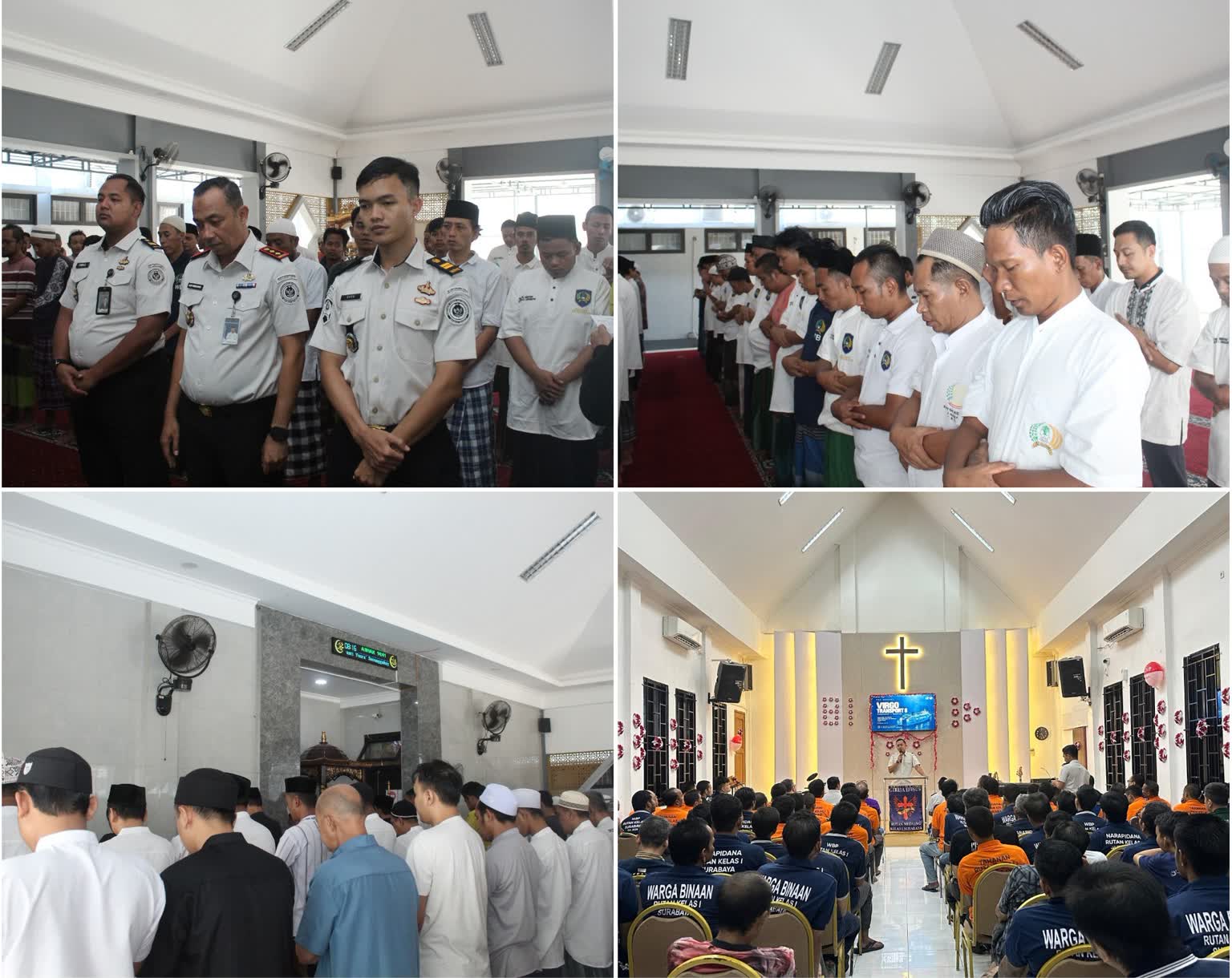 Foto: Doa bersama lintas agama keluarga besar Rutan Kelas I Surabaya untuk korban KMP Virgo Transport 8 pada Rabu 16 September 2026