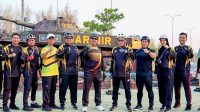 Foto: Bupati Madiun Hari Wuryanto gowes menuju Puspem Kabupaten Madiun saat ulang tahun ke-62