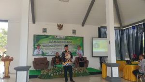 Foto: Bupati Madiun Hari Wuryanto dalam Sarasehan Implementasi Budaya Damai dan Penguatan Kelembagaan Kampung Pesilat di Kecamatan Balerejo