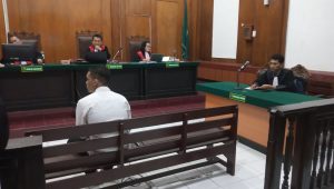 Foto: Sidang tuntutan perkara narkotika Safiul Amri di Surabaya dengan tuntutan 7 tahun 6 bulan penjara dan denda Rp400 juta.